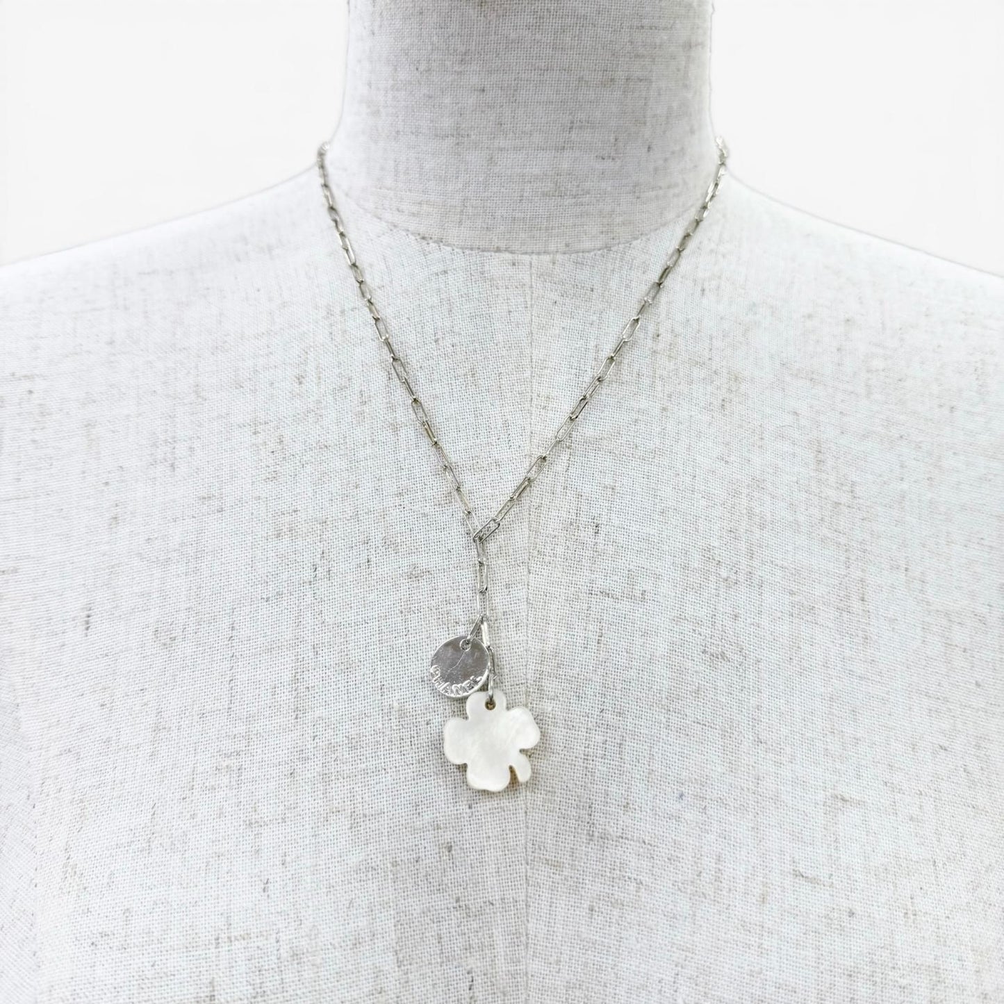 Chanel 925 Shell Clover Logo Pendant Silver — view 3