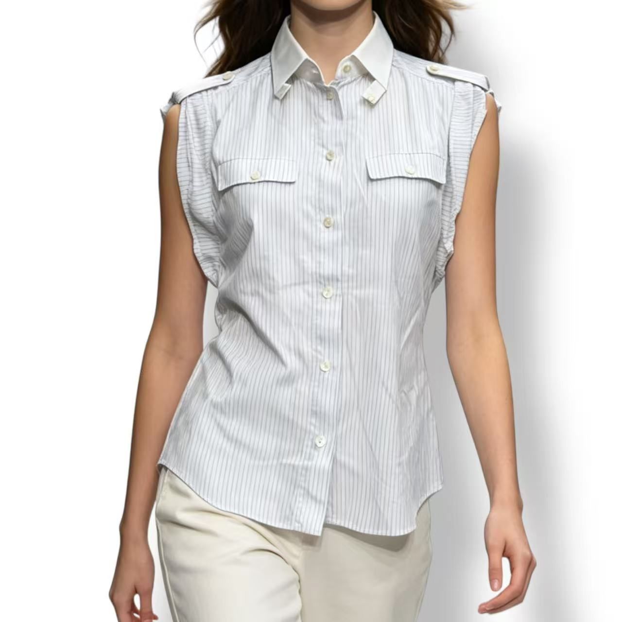Dolce & Gabbana Short Sleeve Shirt Striped White — view 3