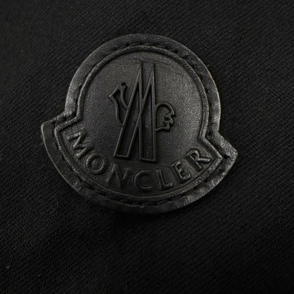 Moncler Ryan Leather with Patch Logo Button Hooded Double Zip Up Jacket Black 0 — view 6