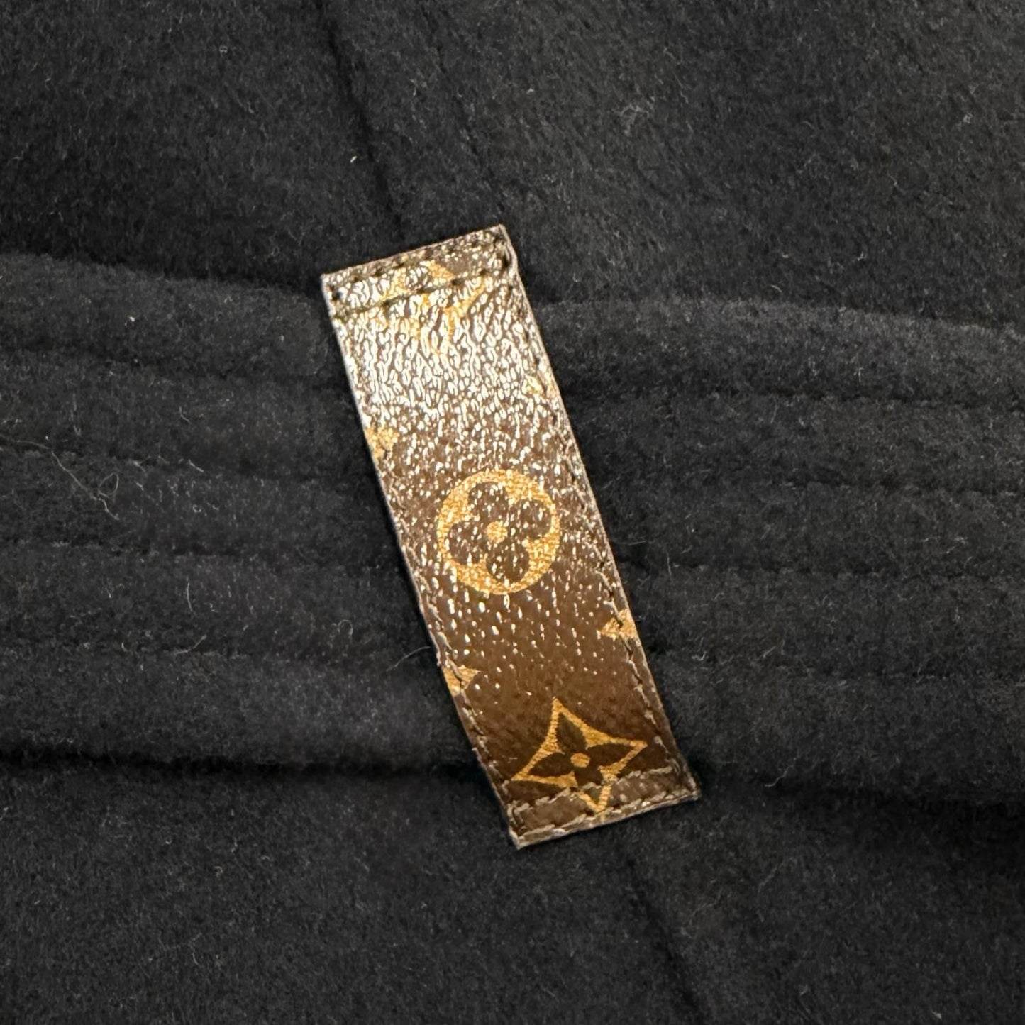 Louis Vuitton Wool Silk Monogram Double Face Belt Wrap Coat Black 38 — view 6
