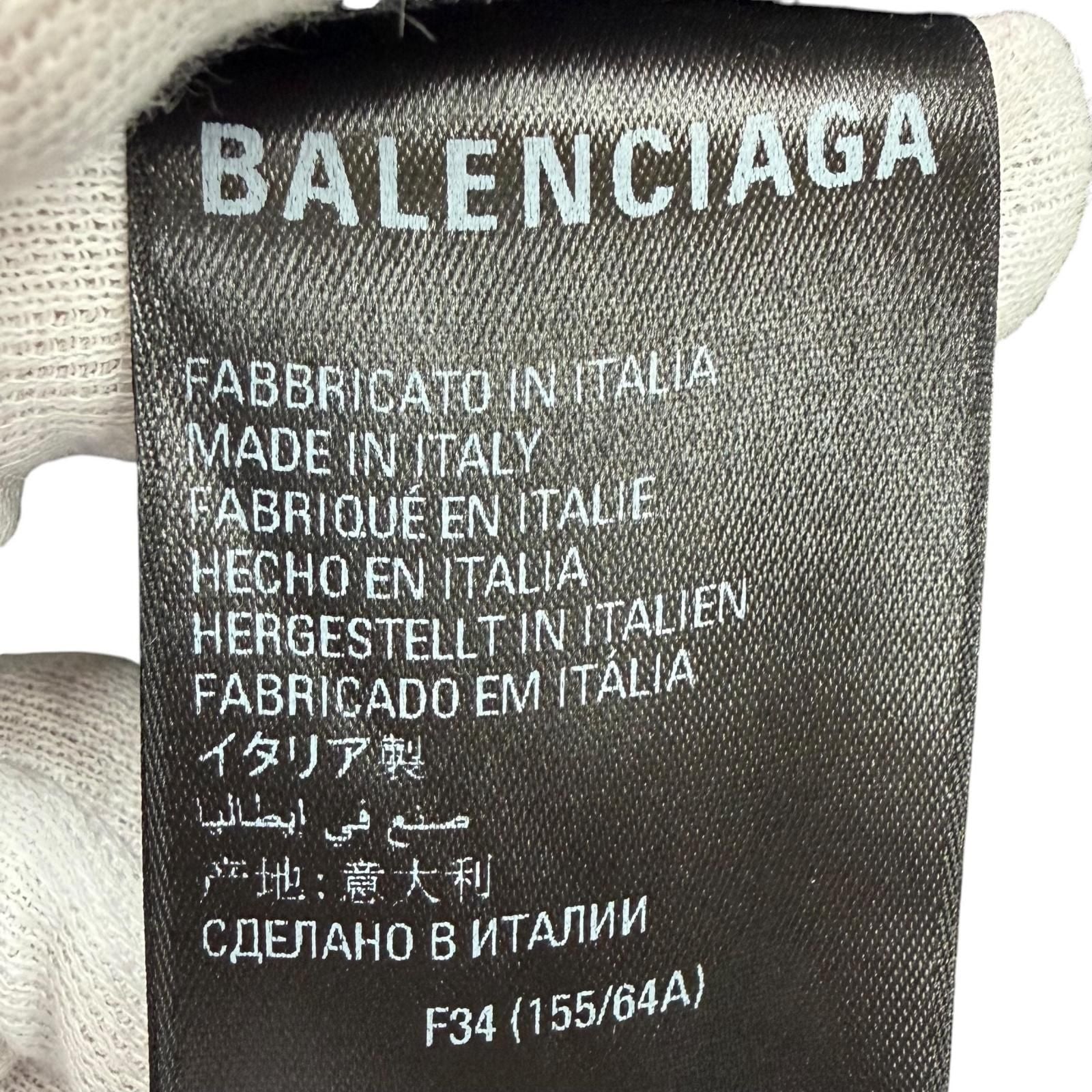 Balenciaga Cotton 100% Logo Patch Denim Shorts Black 34 Recommended — view 8