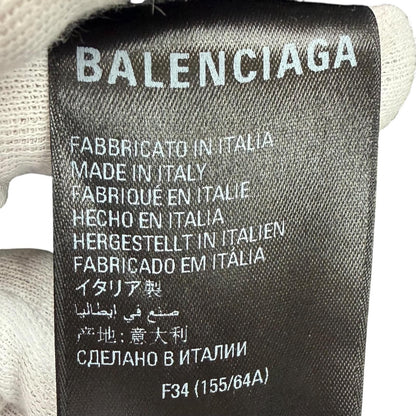 Balenciaga Cotton 100% Logo Patch Denim Shorts Black 34 Recommended — view 8