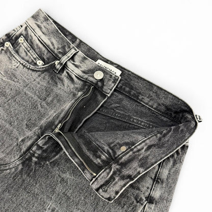Balenciaga Cotton 100% Logo Patch Denim Shorts Black 34 Recommended — view 3