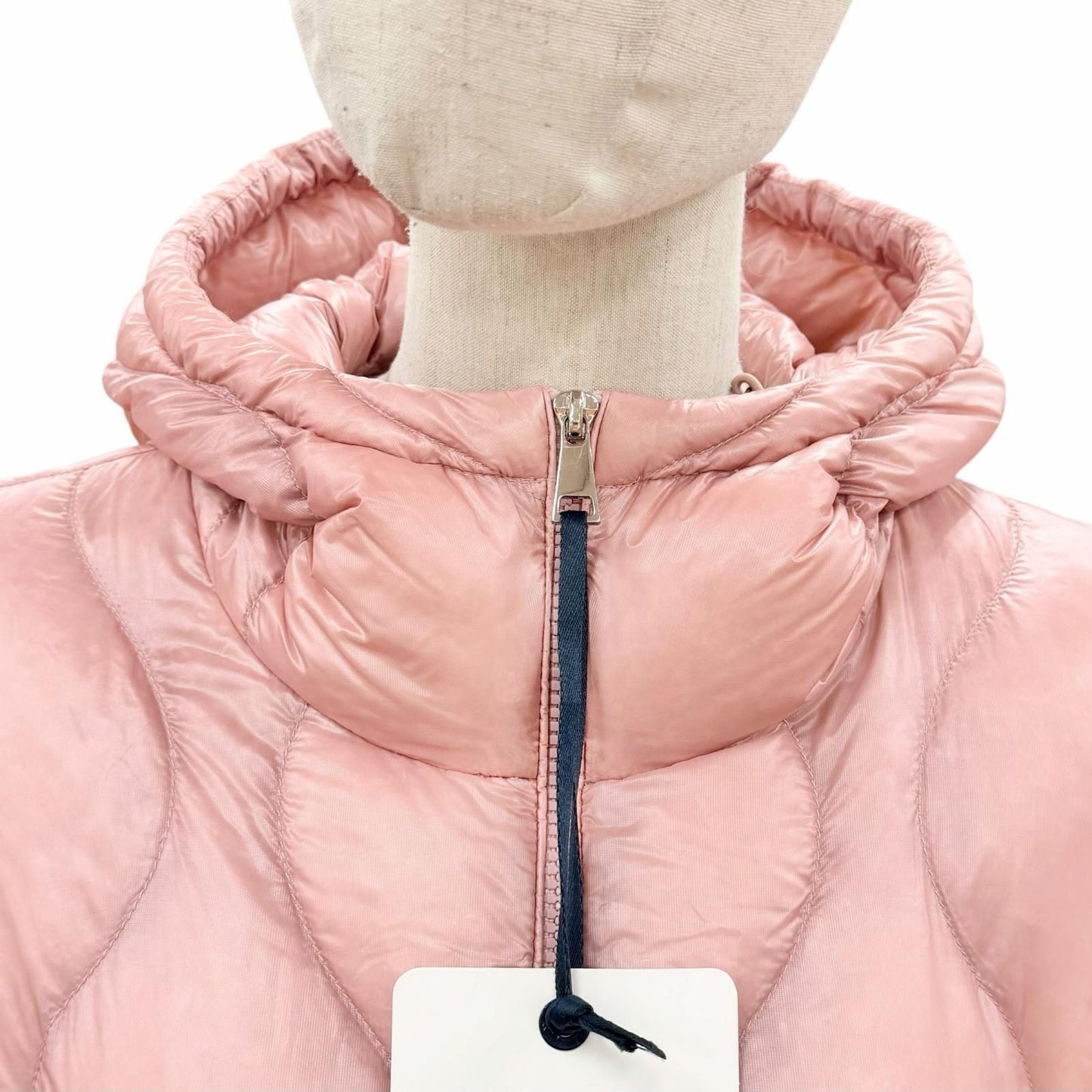 Moncler Anthon Logo Patch with Hood Down Jacket Pink 0 Hanger — view 4