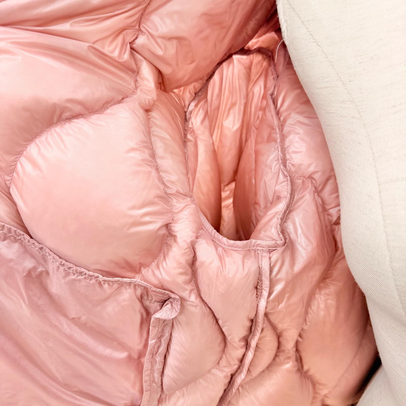 Moncler Anthon Logo Patch with Hood Down Jacket Pink 0 Hanger — view 5