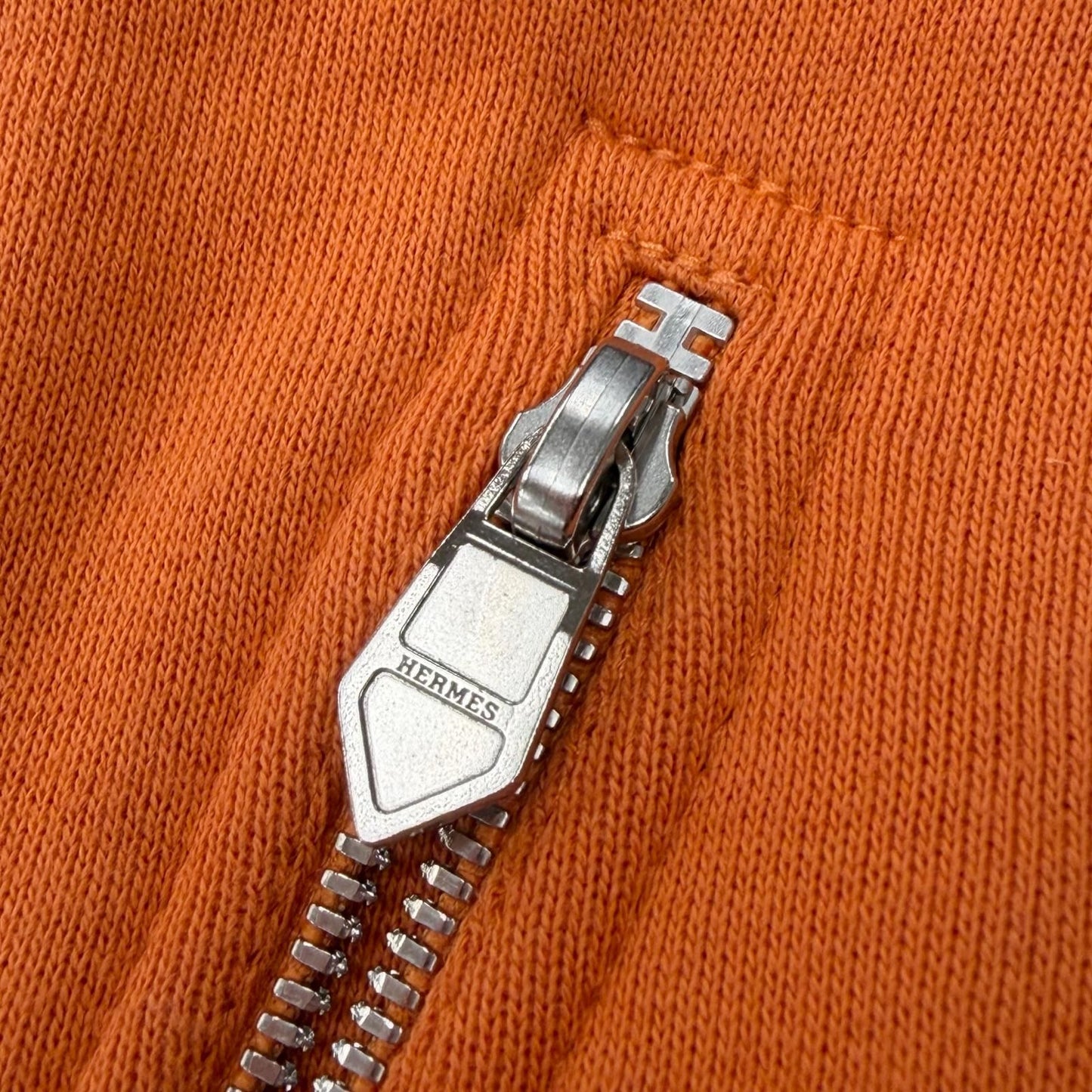 Hermes Cotton 100% Logo Embroidery Series Button Brushed Lining Jacket Stadium — view 8
