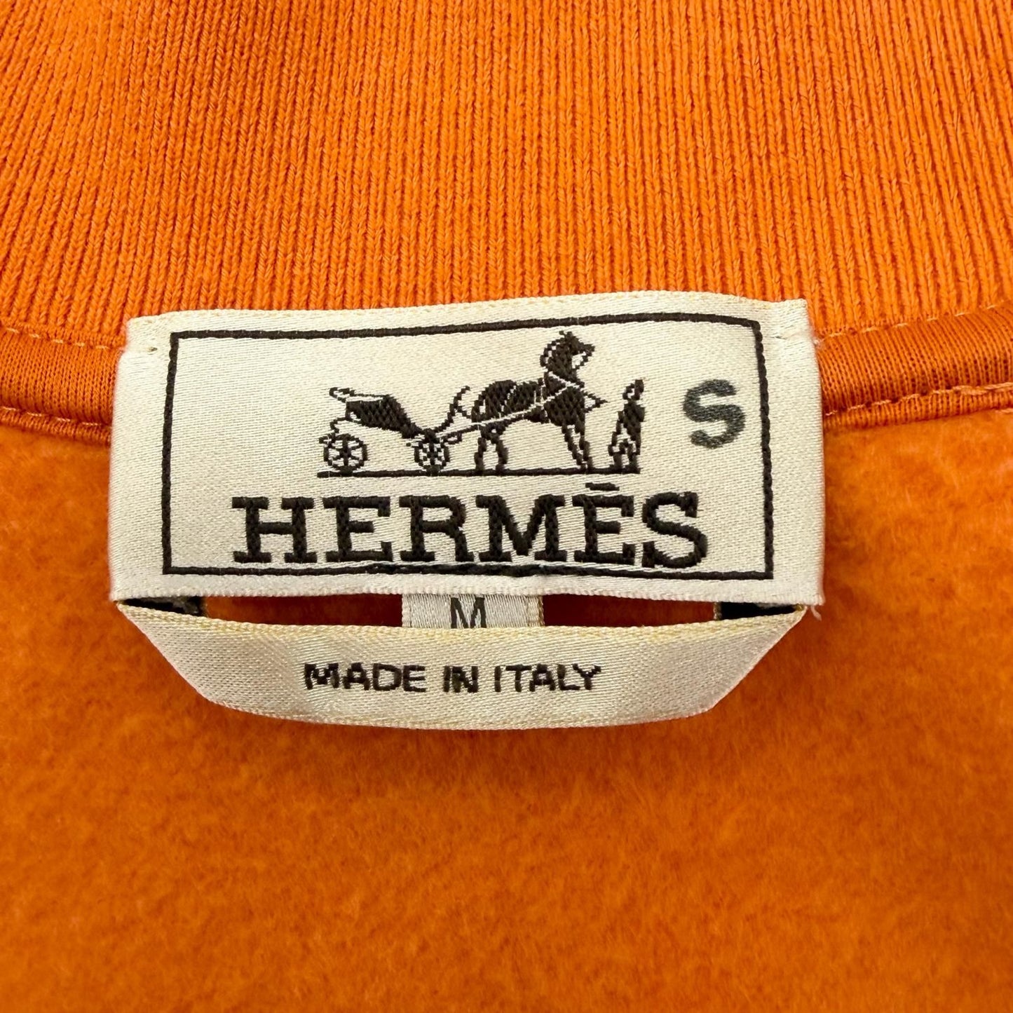 Hermes Cotton 100% Logo Embroidery Series Button Brushed Lining Jacket Stadium — view 9