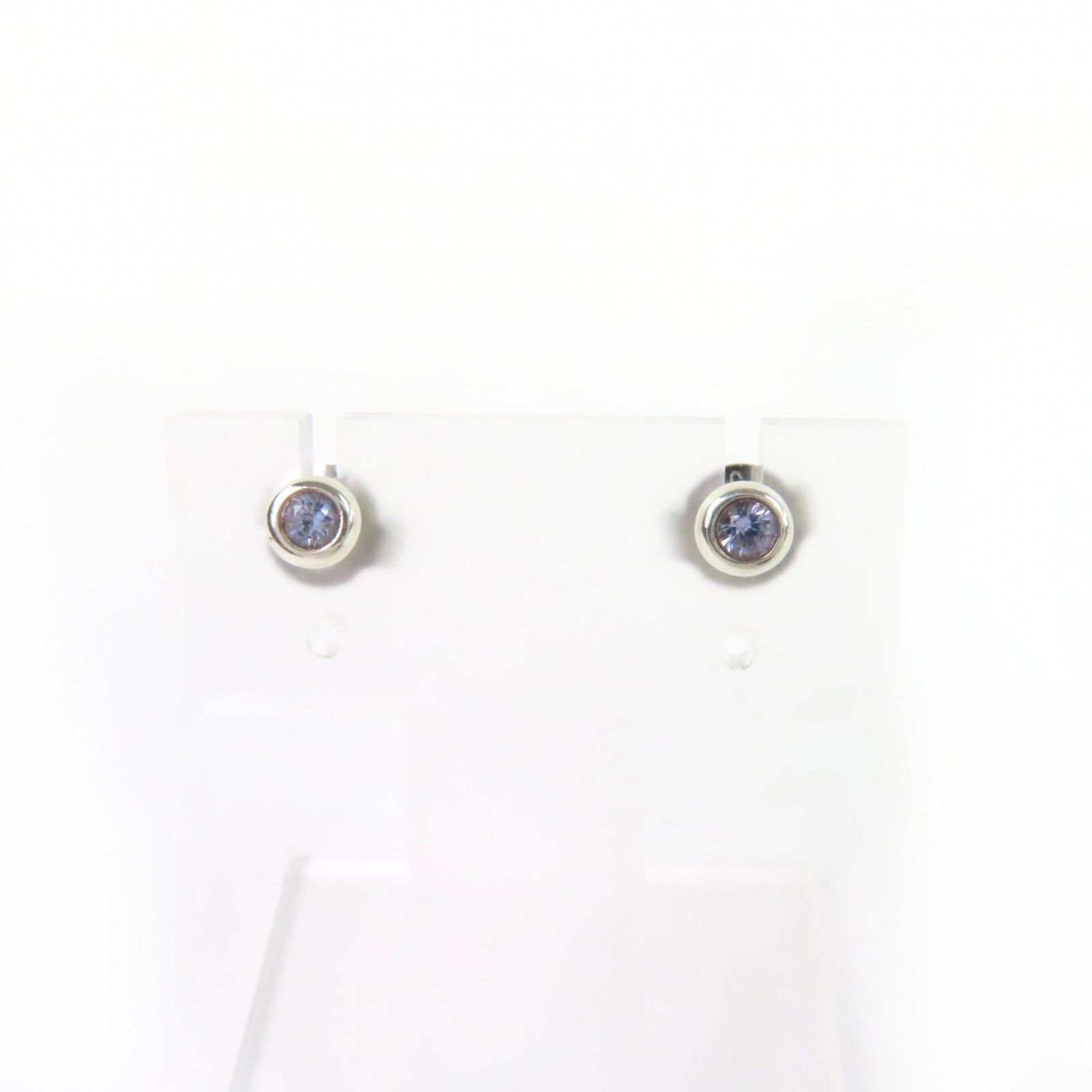 Tiffany & Co Elsa Peretti Color by the Yard Earrings Tanzanite Silver Light Blue