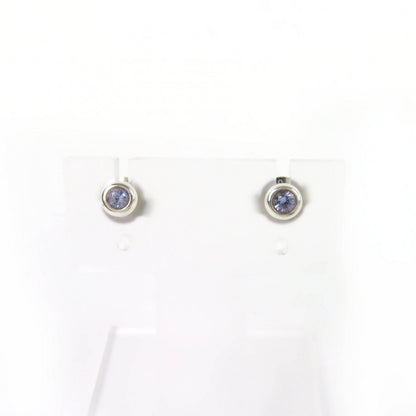 Tiffany & Co Elsa Peretti Color by the Yard Earrings Tanzanite Silver Light Blue