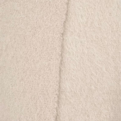 Loewe Mohair Wool Blend Fringe Anagram Leather Long Scarf with Patch Ivory — view 2