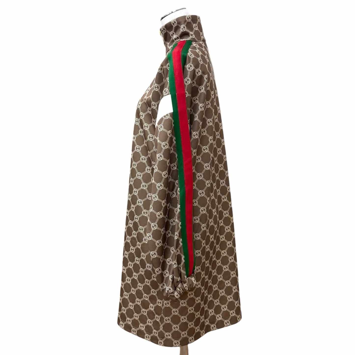 Gucci Interlocking All Over Pattern Web Line Dress Brown — view 2