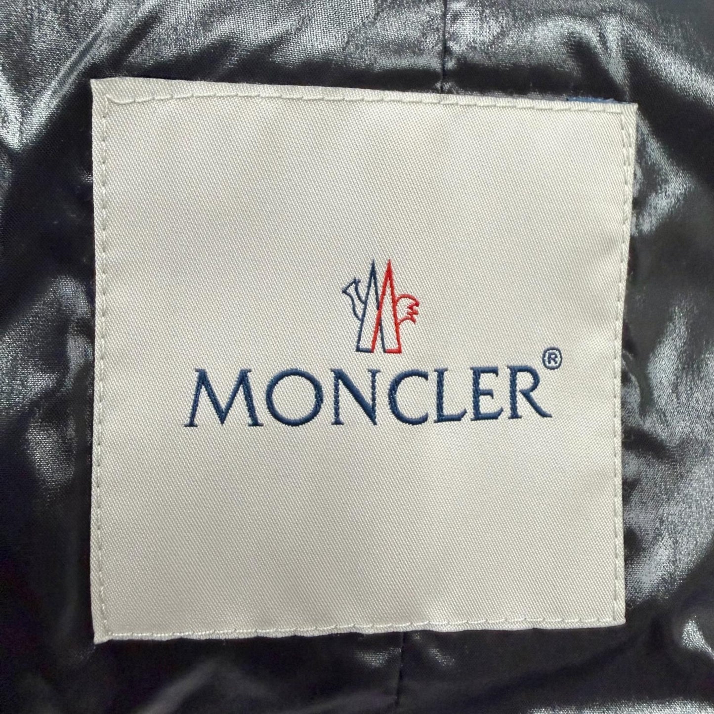 Moncler Auline Double Zip Logo Patch Down Jacket Black 0 — view 8