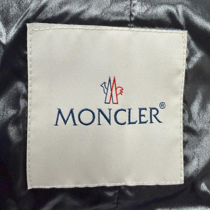 Moncler Auline Double Zip Logo Patch Down Jacket Black 0 — view 8