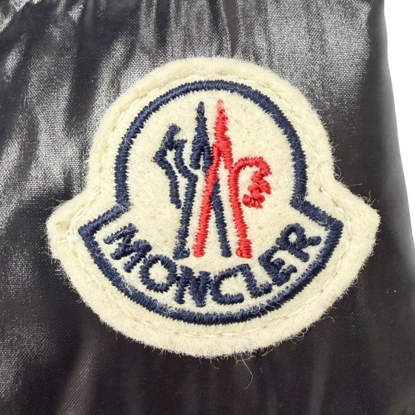 Moncler Auline Double Zip Logo Patch Down Jacket Black 0 — view 6