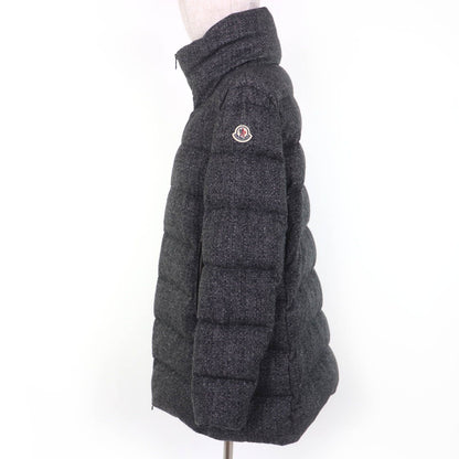 Moncler Torcon Wool Cashmere Logo Patch Down Coat Gray 3 Hanger — view 2