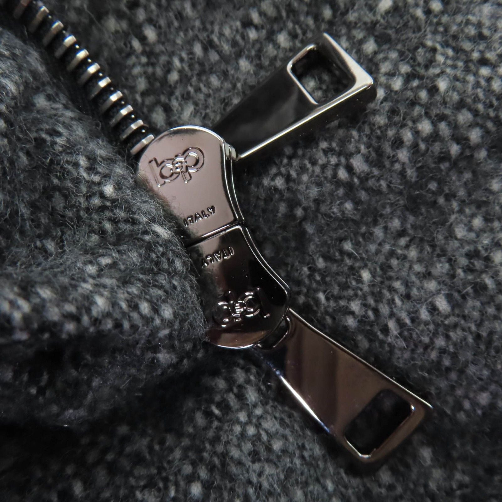 Moncler Torcon Wool Cashmere Logo Patch Down Coat Gray 3 Hanger — view 8