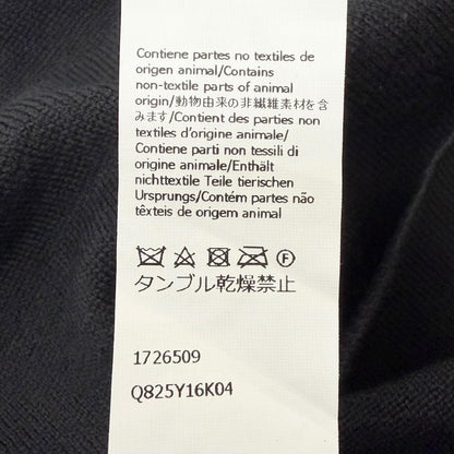 Loewe Wool Anagram Logo Embroidery Lightweight Knit Cardigan Black — view 9