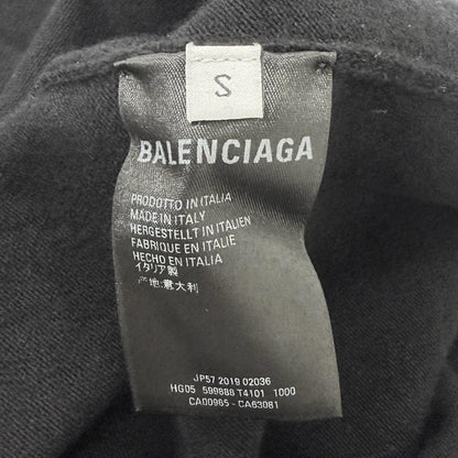 Balenciaga BB Logo Embroidery Crew Neck Oversize Sweater Black — view 8