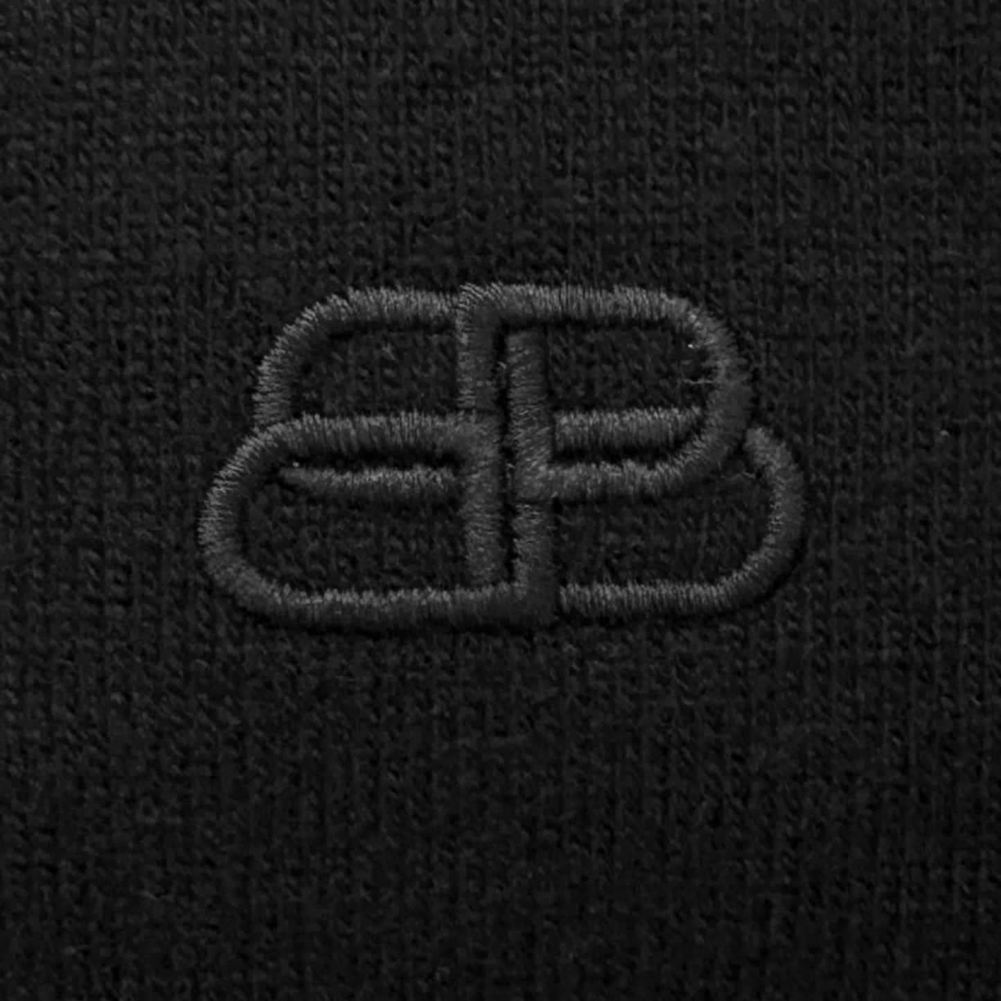 Balenciaga BB Logo Embroidery Crew Neck Oversize Sweater Black — view 6