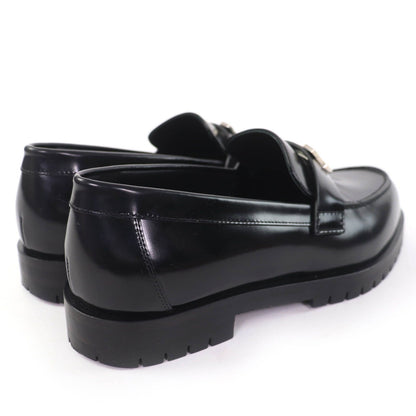 Hermes Moccasins Faubourg Constance Silver Leather Loafers Black — view 2