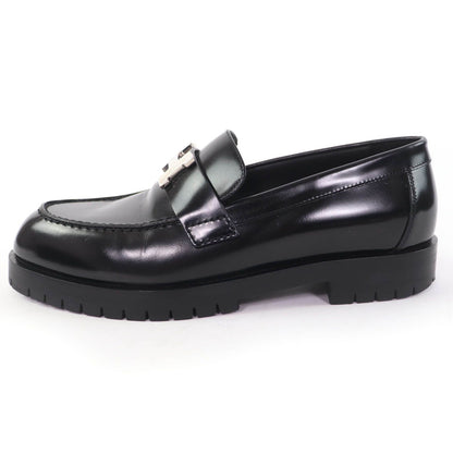 Hermes Moccasins Faubourg Constance Silver Leather Loafers Black — view 4