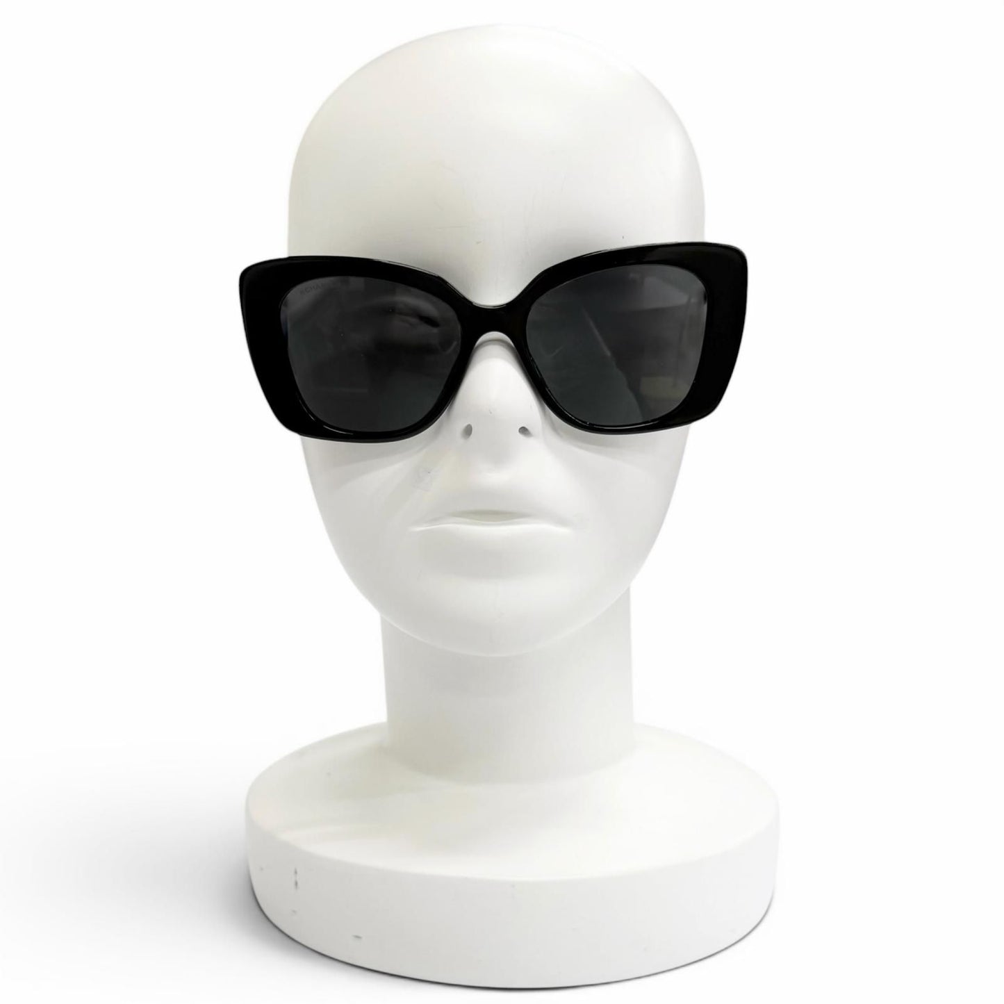 Chanel CC Logo Rhinestone Sunglasses Black White Demo Lens Eyewear — view 3