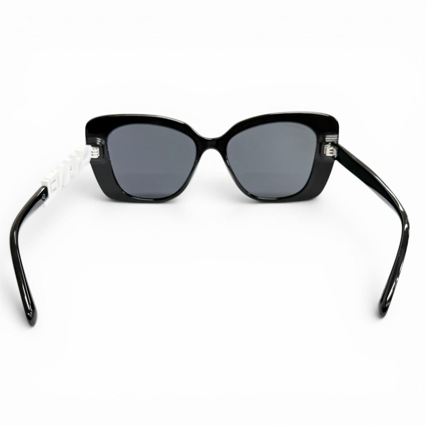 Chanel CC Logo Rhinestone Sunglasses Black White Demo Lens Eyewear — view 6
