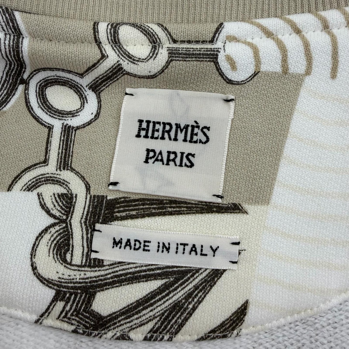Hermes Kaleidoscope Effect Cotton 100% Jacket Beige 38 — view 8