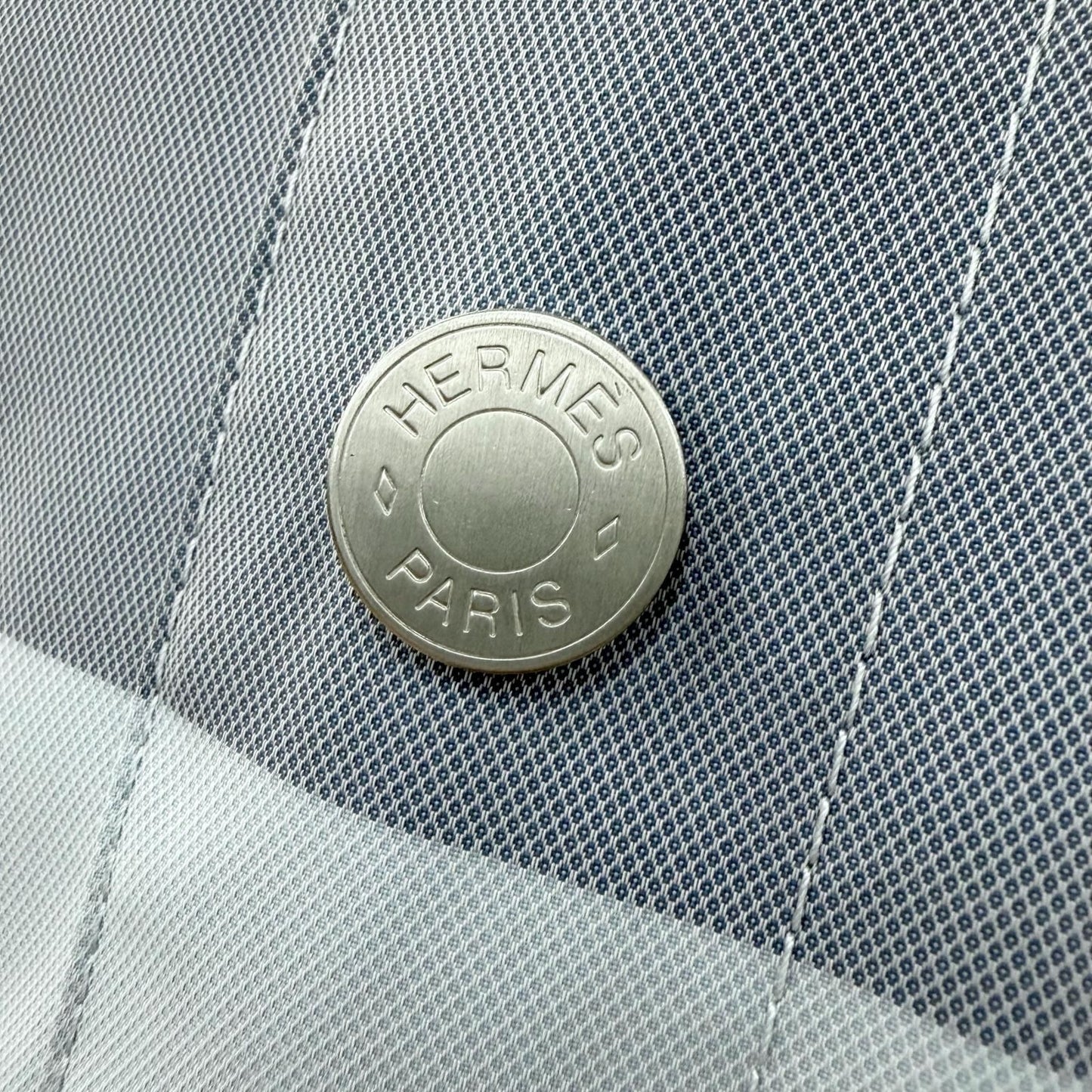 Hermes Bords Cotes Cambridge Striped Pattern Series Button Jacket Light Blue 50 — view 6