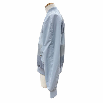 Hermes Bords Cotes Cambridge Striped Pattern Series Button Jacket Light Blue 50 — view 3