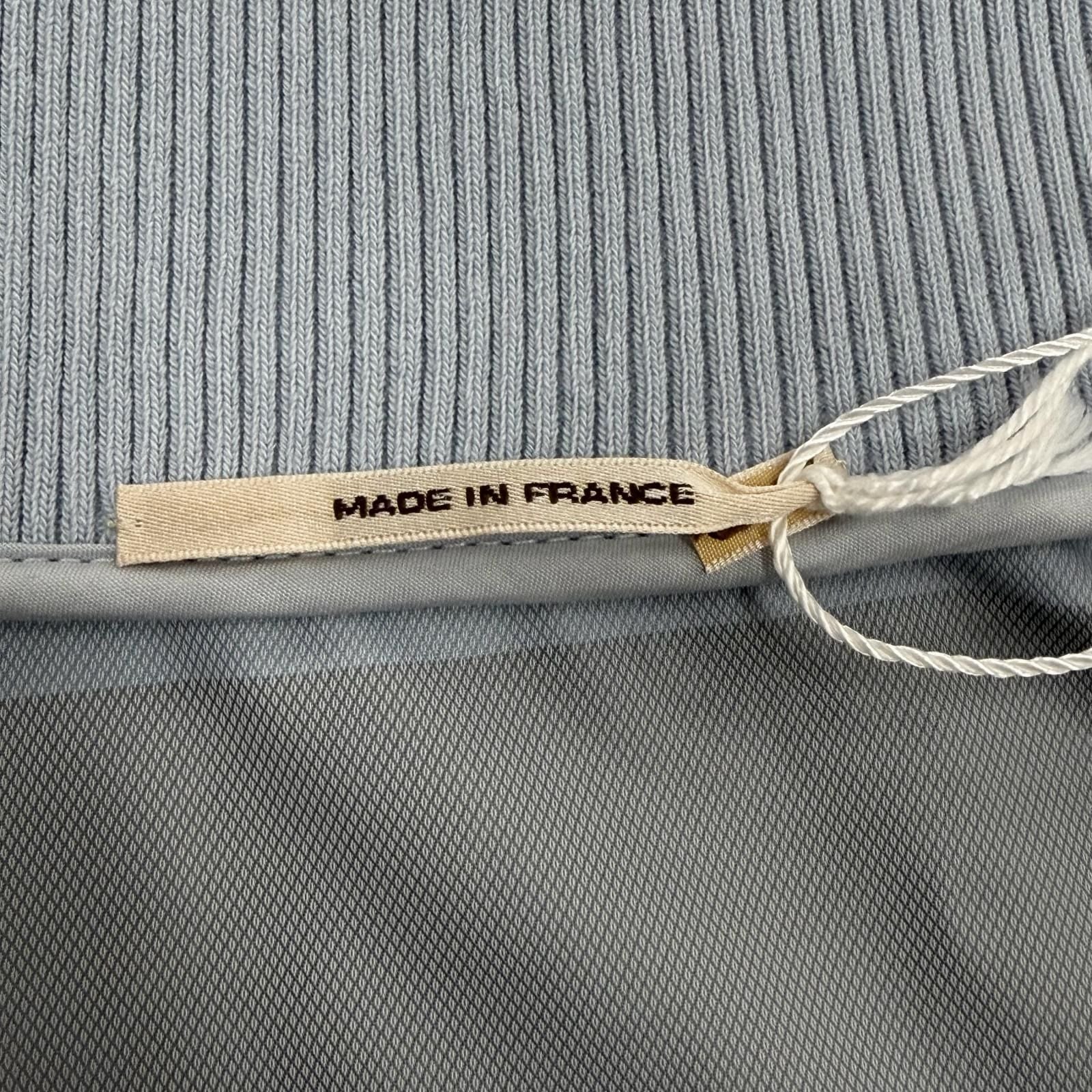 Hermes Bords Cotes Cambridge Striped Pattern Series Button Jacket Light Blue 50 — view 8