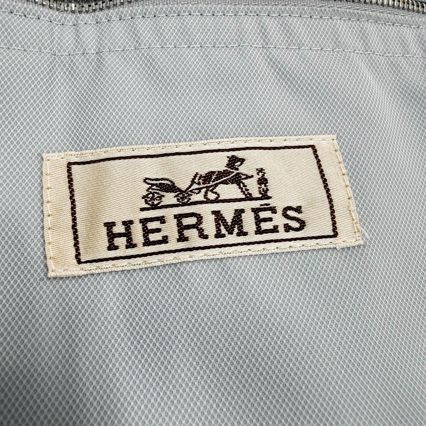 Hermes Bords Cotes Cambridge Striped Pattern Series Button Jacket Light Blue 50 — view 7
