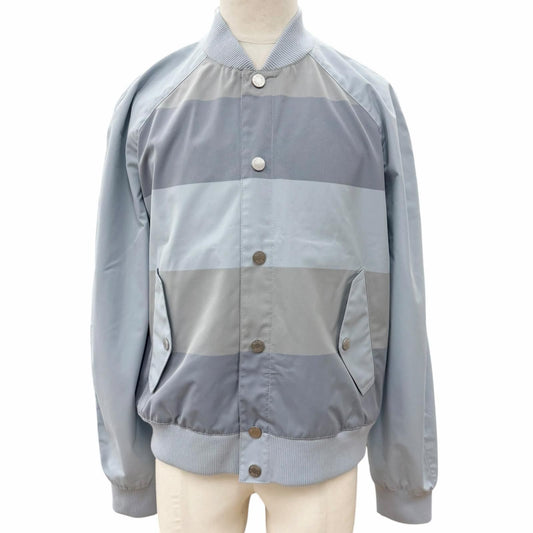 Hermes Bords Cotes Cambridge Striped Pattern Series Button Jacket Light Blue 50