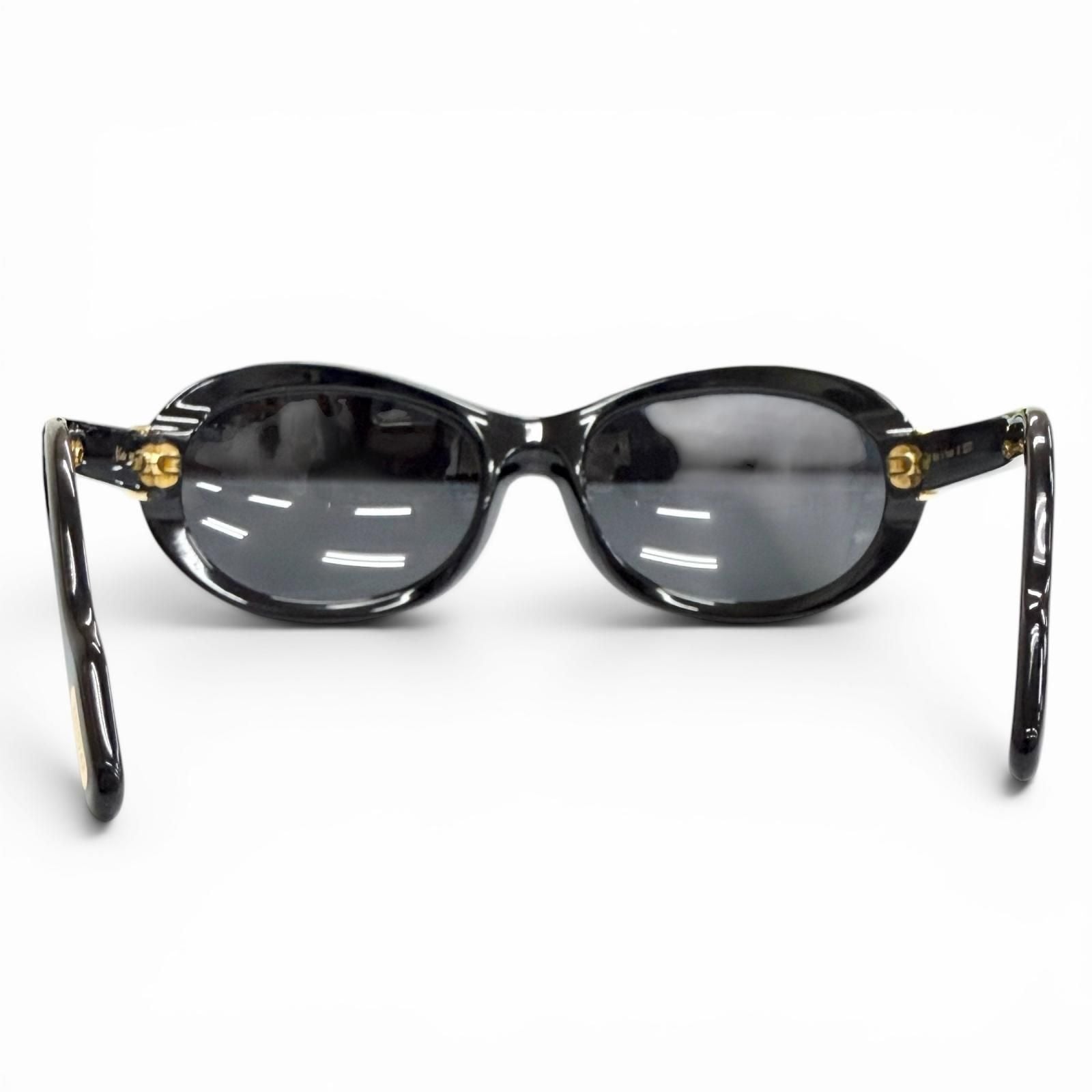 Cartier Vintage Trinity Oval Sunglasses Eyewear Black Gold — view 5