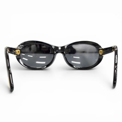 Cartier Vintage Trinity Oval Sunglasses Eyewear Black Gold — view 5