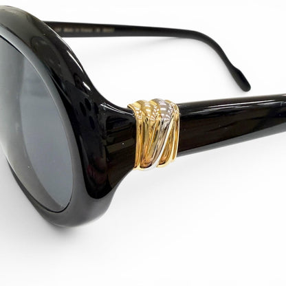 Cartier Vintage Trinity Oval Sunglasses Eyewear Black Gold — view 6
