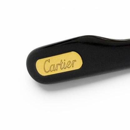 Cartier Vintage Trinity Oval Sunglasses Eyewear Black Gold — view 8