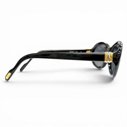 Cartier Vintage Trinity Oval Sunglasses Eyewear Black Gold — view 4