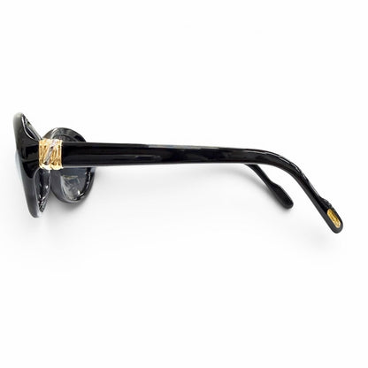 Cartier Vintage Trinity Oval Sunglasses Eyewear Black Gold — view 3