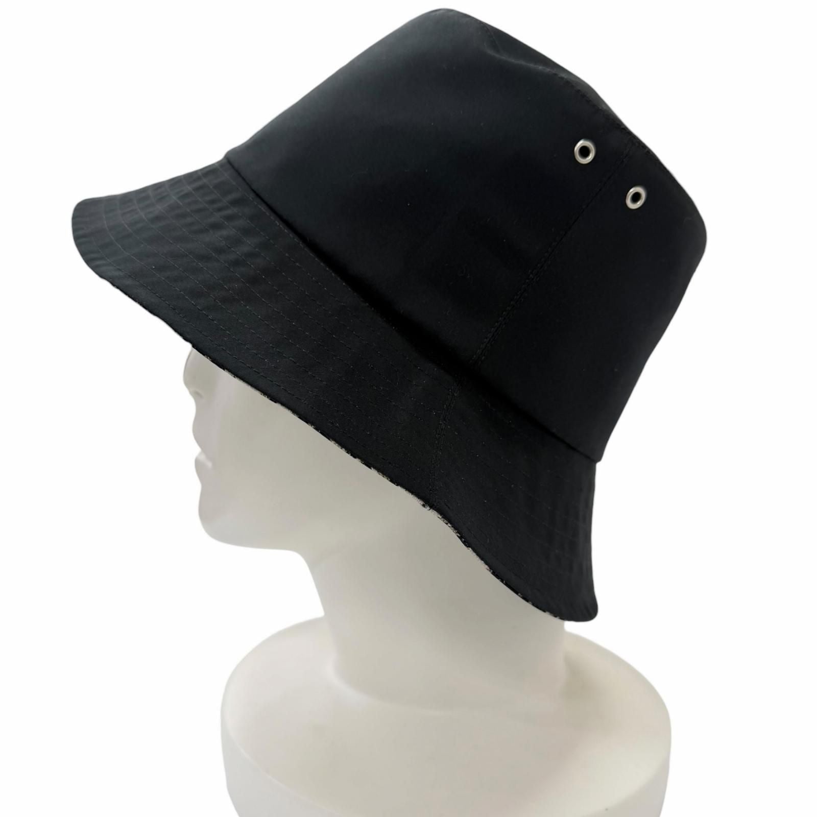 Dior Teddy-d Trotter Pattern Reversible Bucket Hat Black 56 — view 2