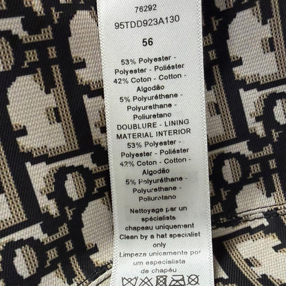 Dior Teddy-d Trotter Pattern Reversible Bucket Hat Black 56 — view 6