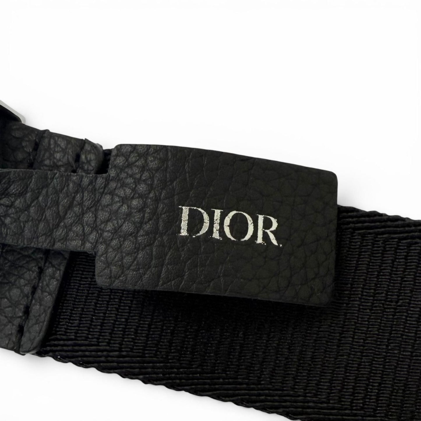 Dior Homme Logo Silver Pin Buckle Belt Black Recommended — view 9