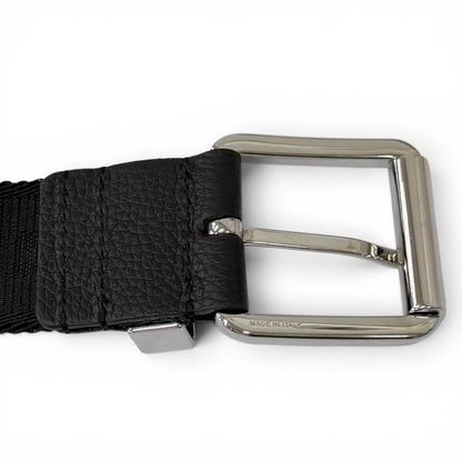Dior Homme Logo Silver Pin Buckle Belt Black Recommended — view 6