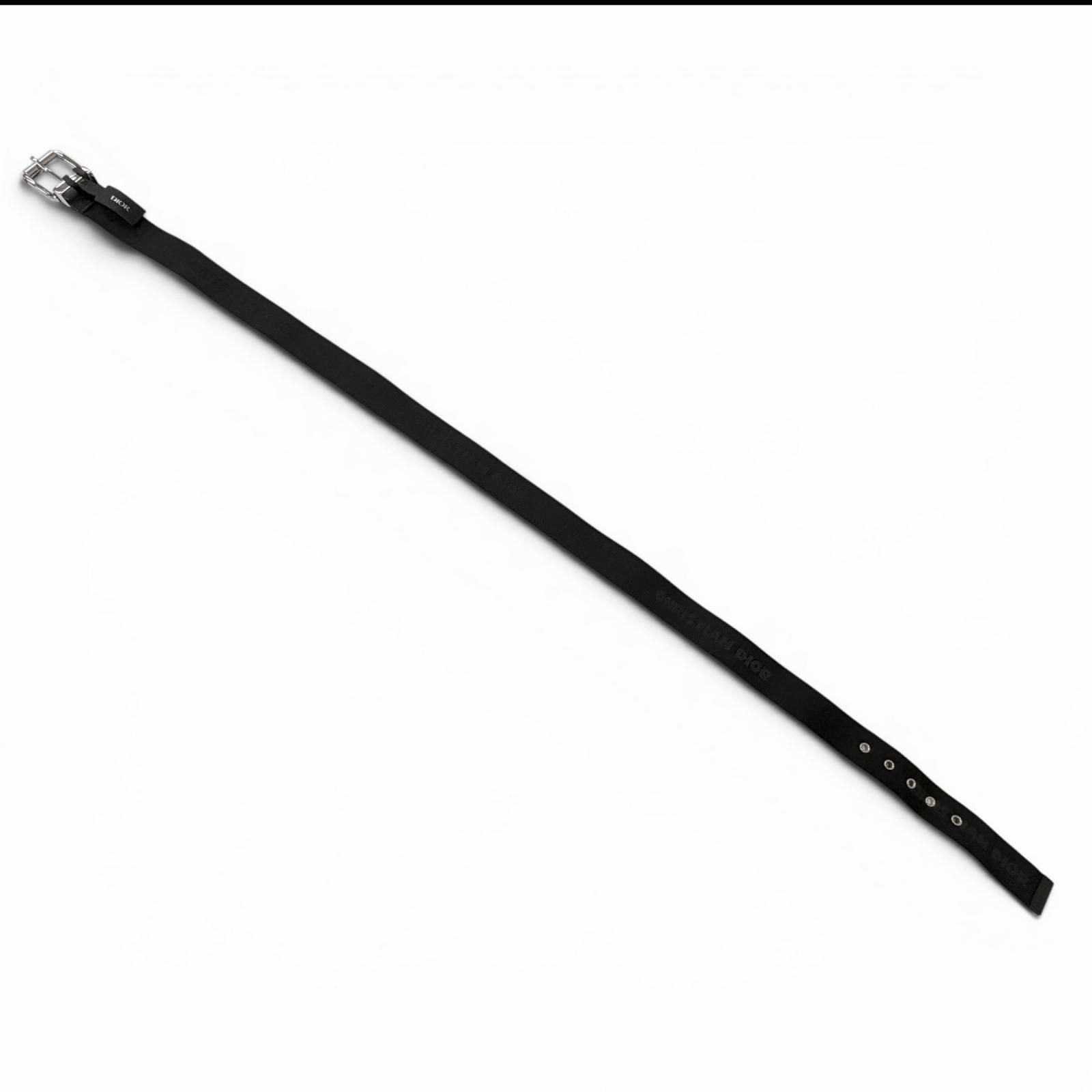 Dior Homme Logo Silver Pin Buckle Belt Black Recommended — view 3
