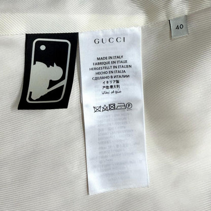 Gucci New York Yankees Wool Interlocking Striped Jacket Beige Red 40 — view 9