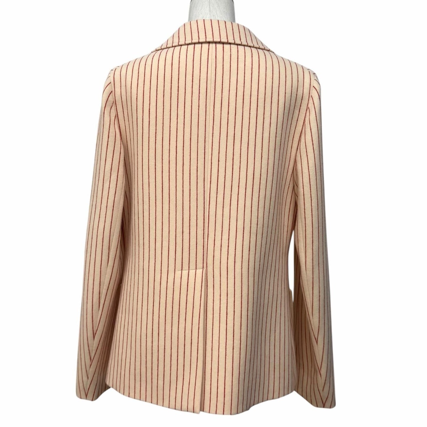 Gucci New York Yankees Wool Interlocking Striped Jacket Beige Red 40 — view 3
