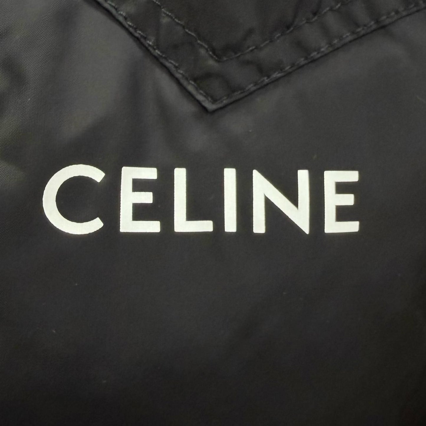 Celine Logo Print Western Down Jacket Puffer Black 46 — view 7