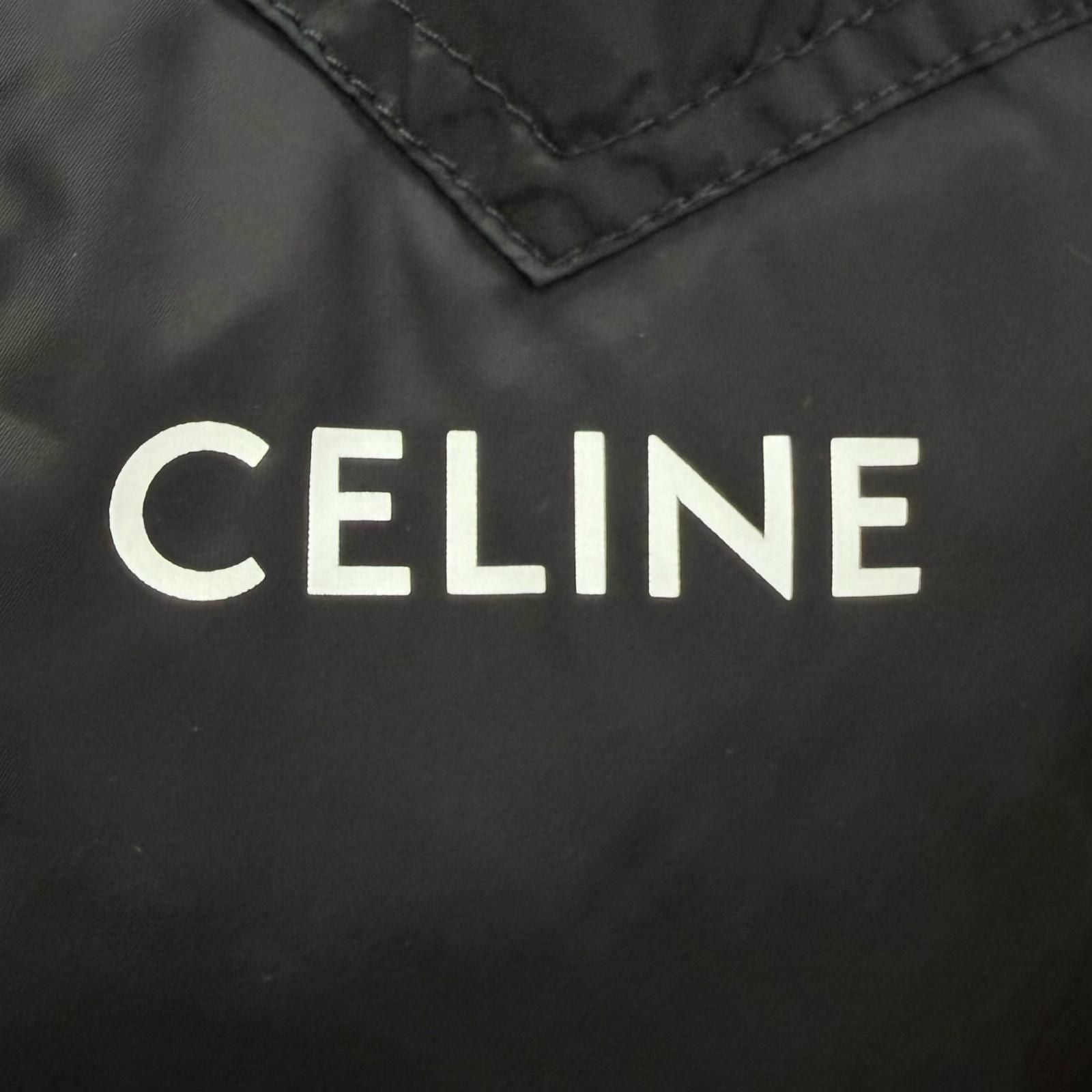 Celine Logo Print Western Down Jacket Puffer Black 46 — view 7