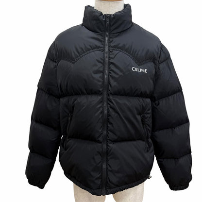 Celine Logo Print Western Down Jacket Puffer Black 46