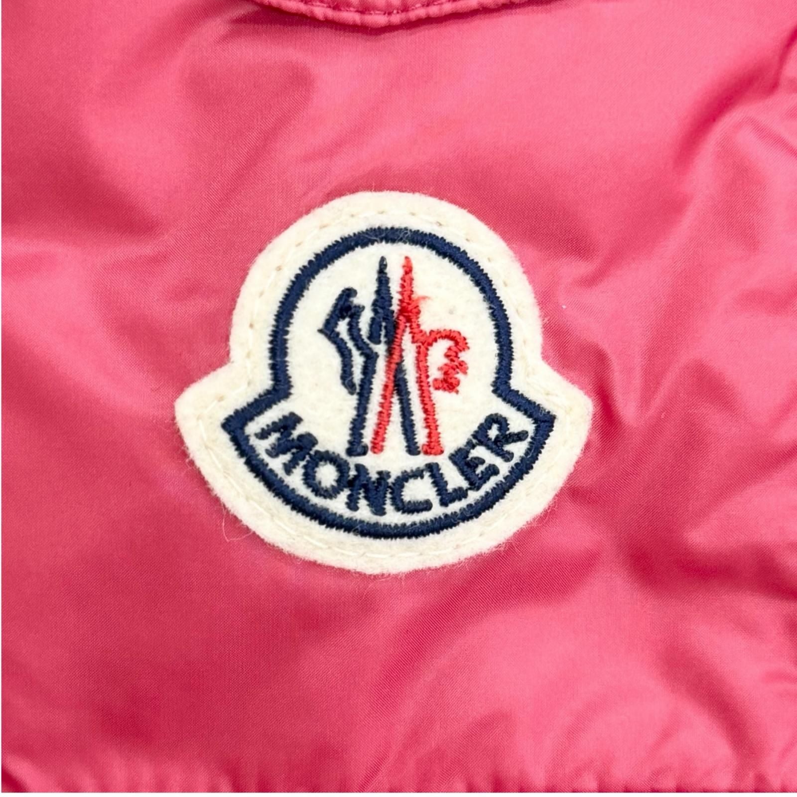 Moncler Glyco Logo Patch Hooded Zip Up Vest Pink 1 Recommended — view 6